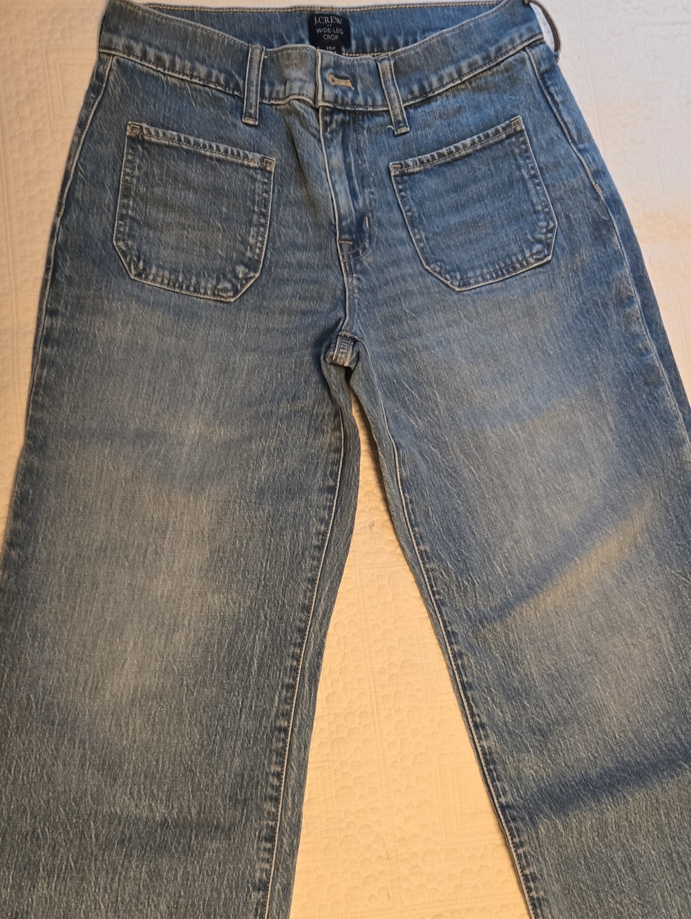 J.Crew Women's Light Wash Blue Jeans - Cropped for Fall Boots
